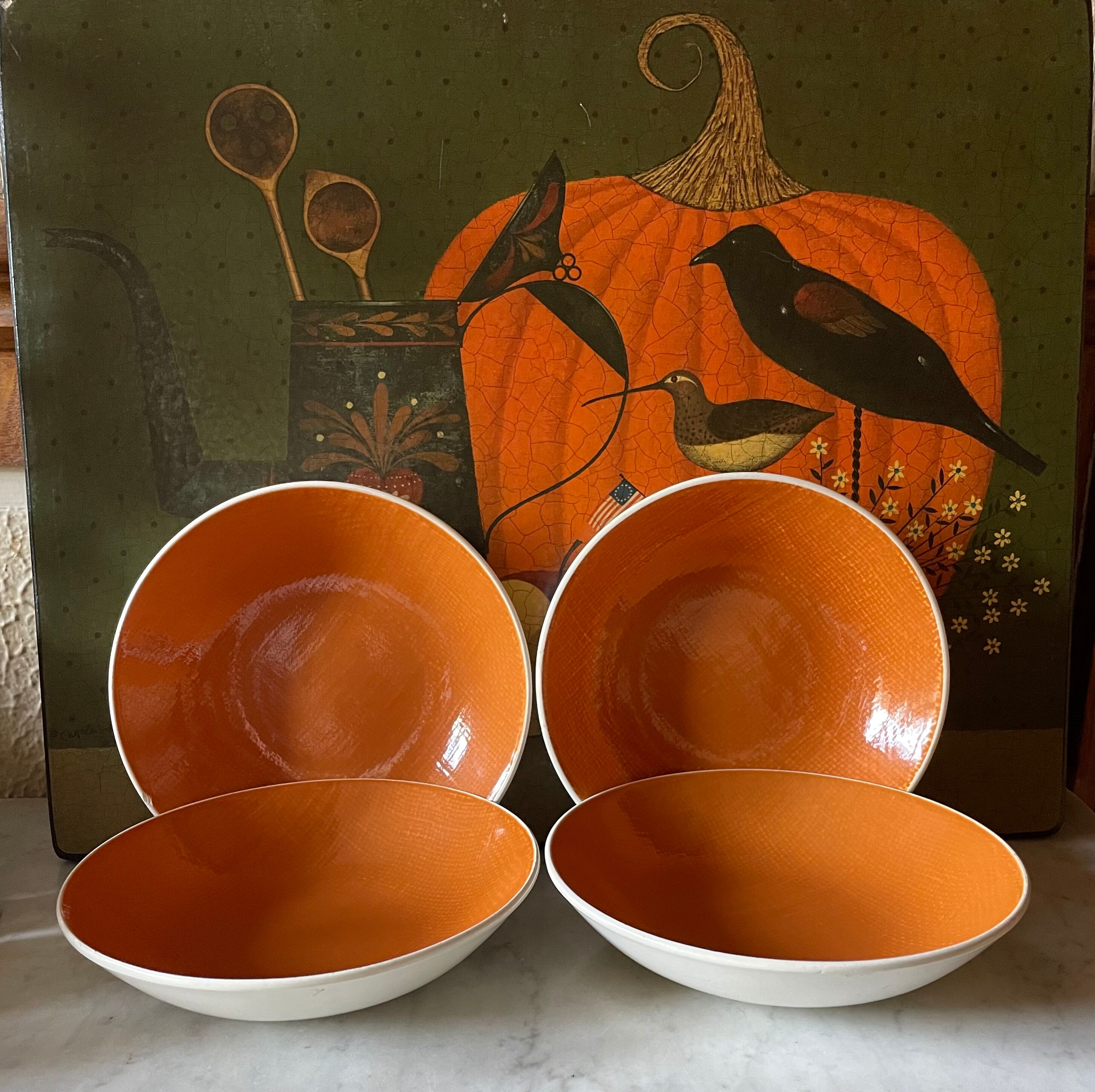 4 hollow plates Salins Deauville Corail