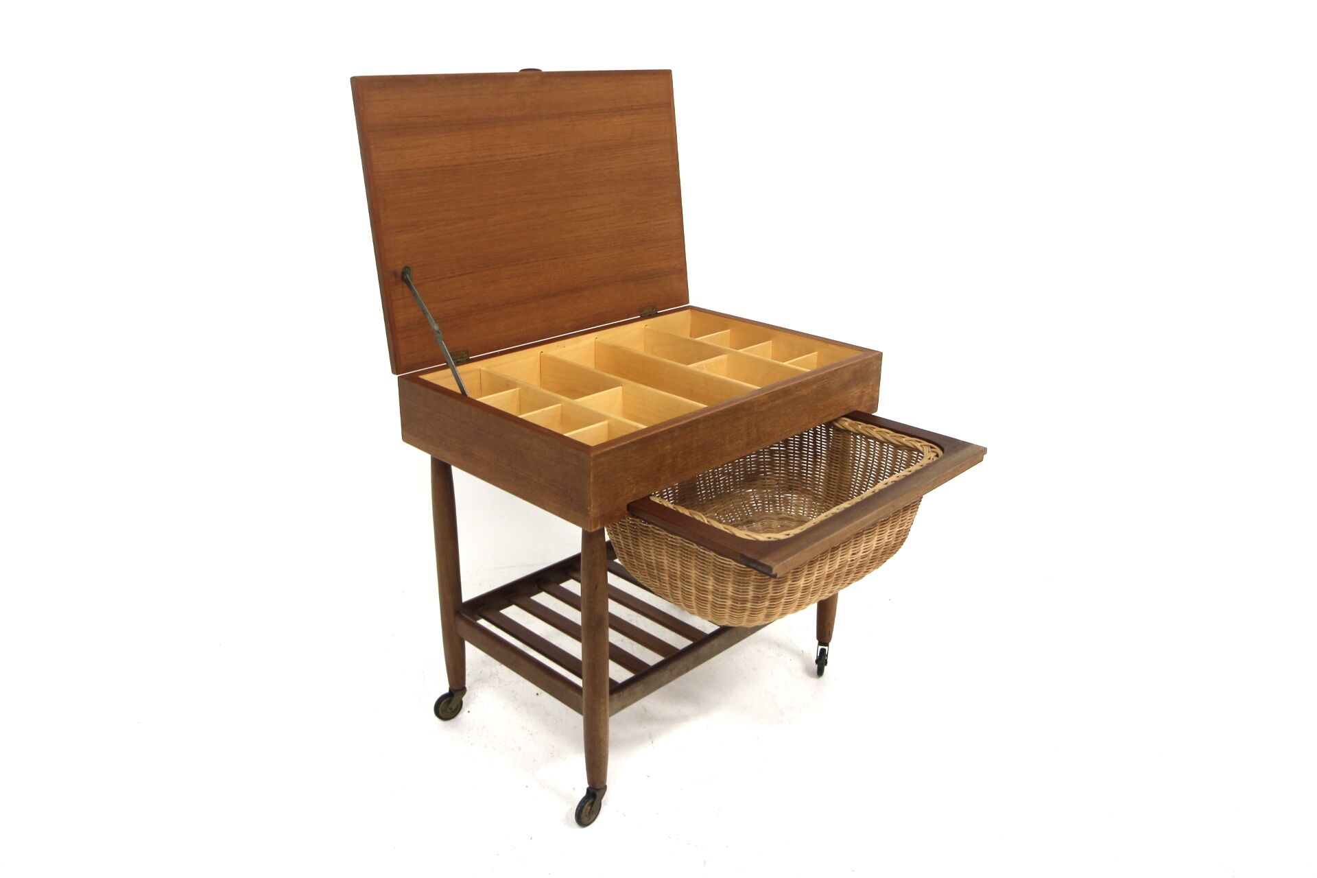 Scandinavian teak worker, Ejvind A Johansson, FDB Møbler, Denmark, 1960