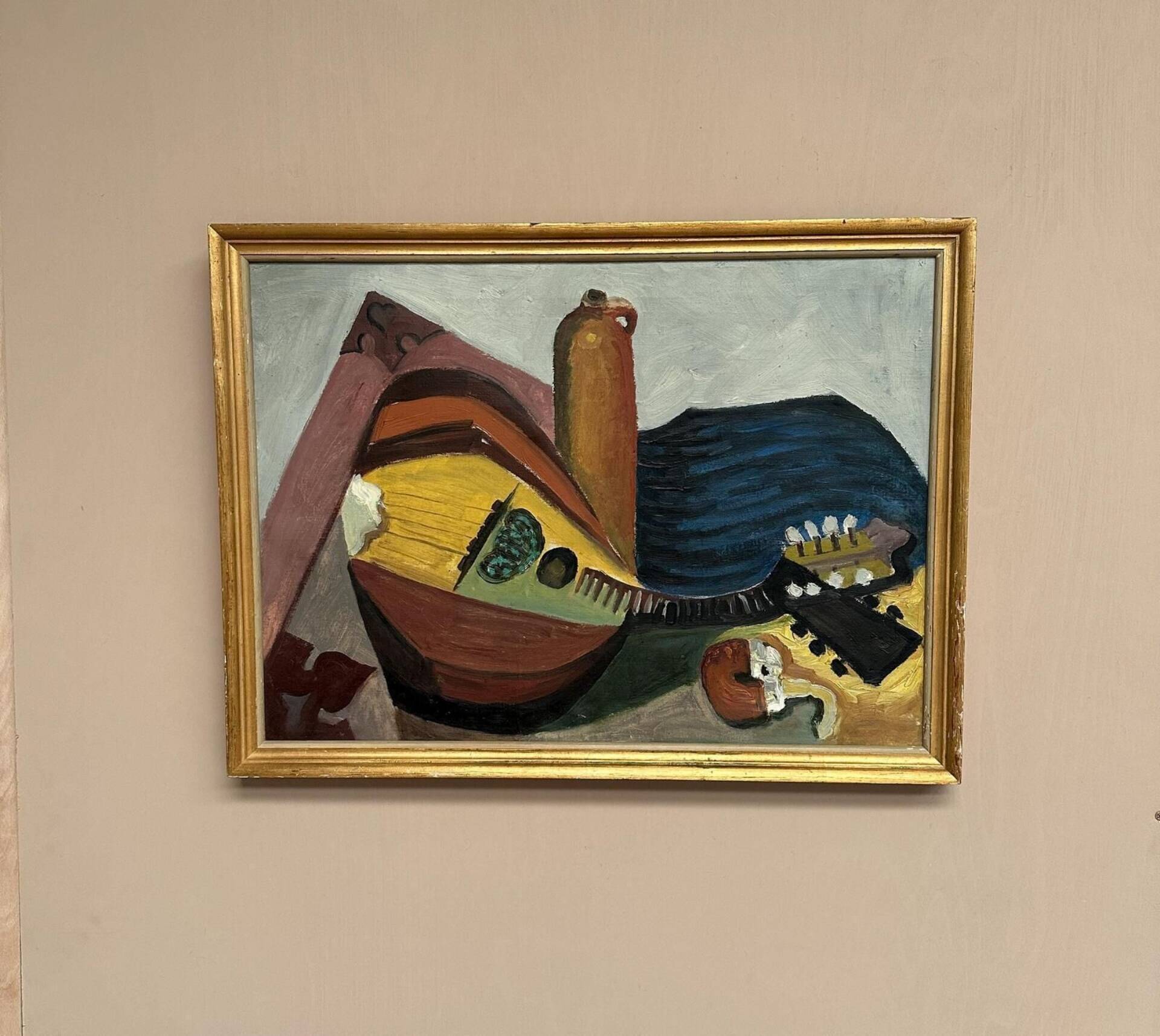 Original 20th Century European Oil On Canvas – “Still Life” – Vintage – Framed 55.5 × 74.5 Cm (21.9" × 29.3")