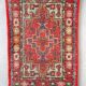 tapis velouré oriental vintage - 40cm x 62cm