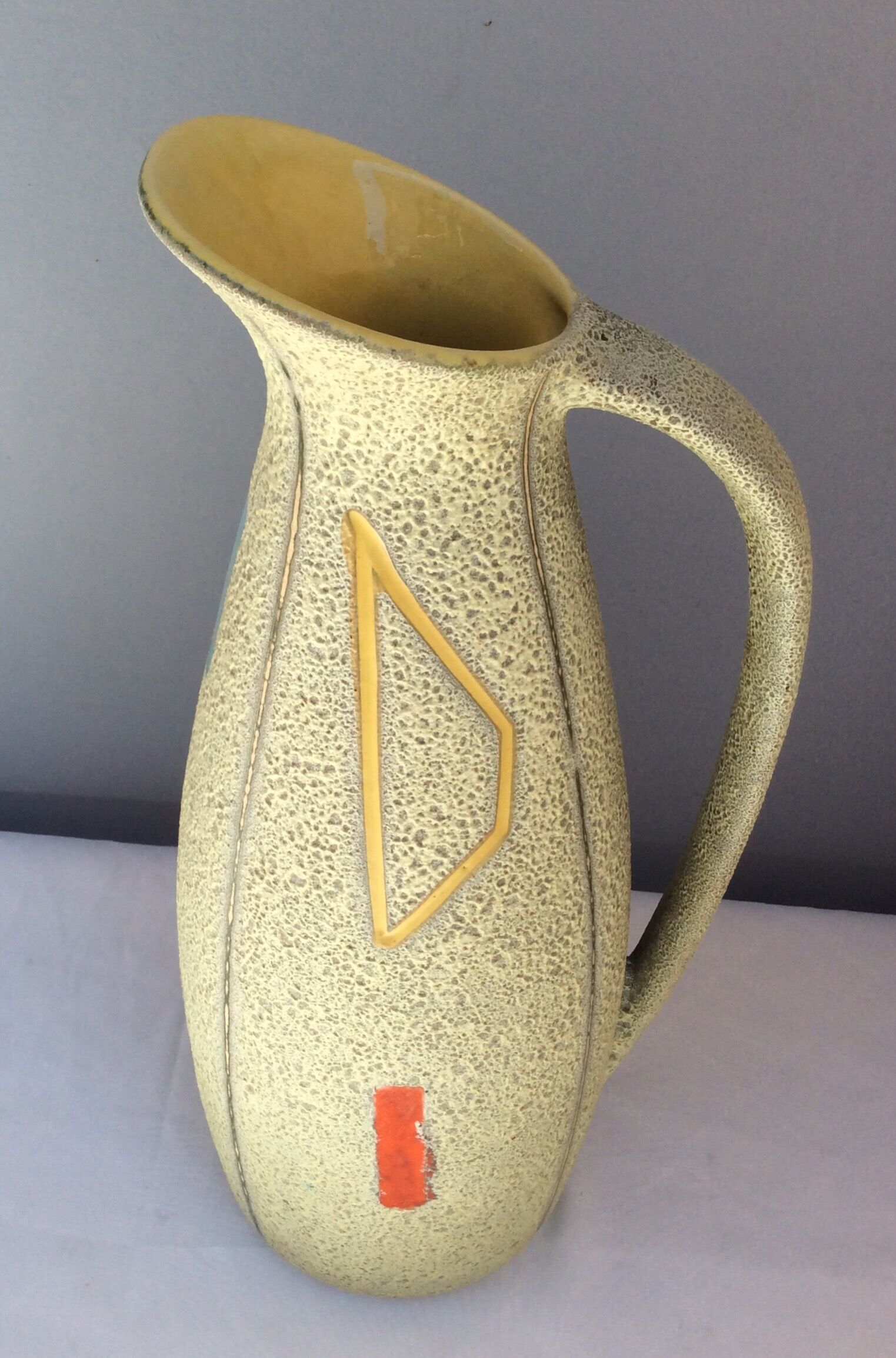 West Germany ceramic vase or pitcher, 1960s