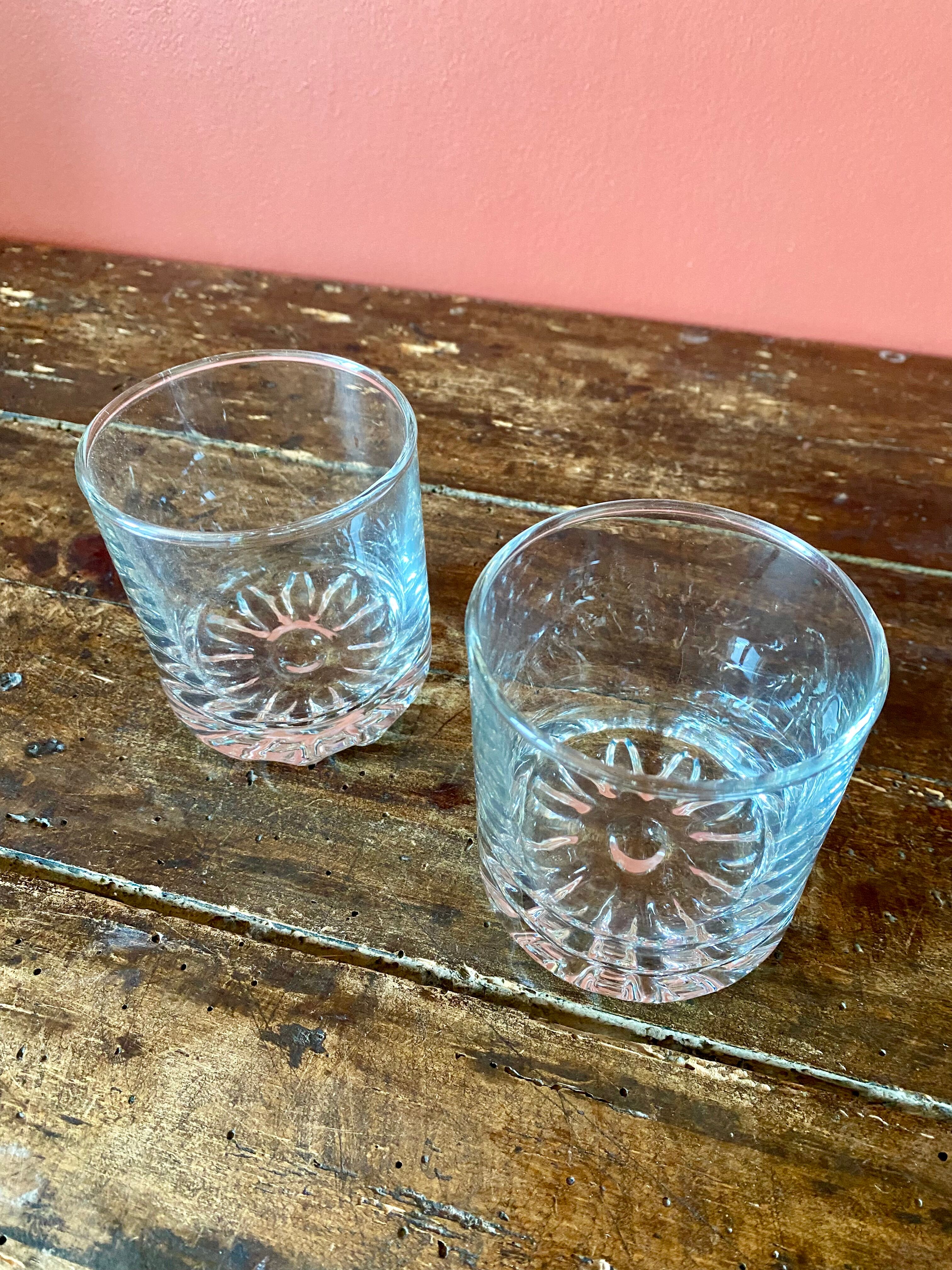 Marguerite vintage whisky glasses duo