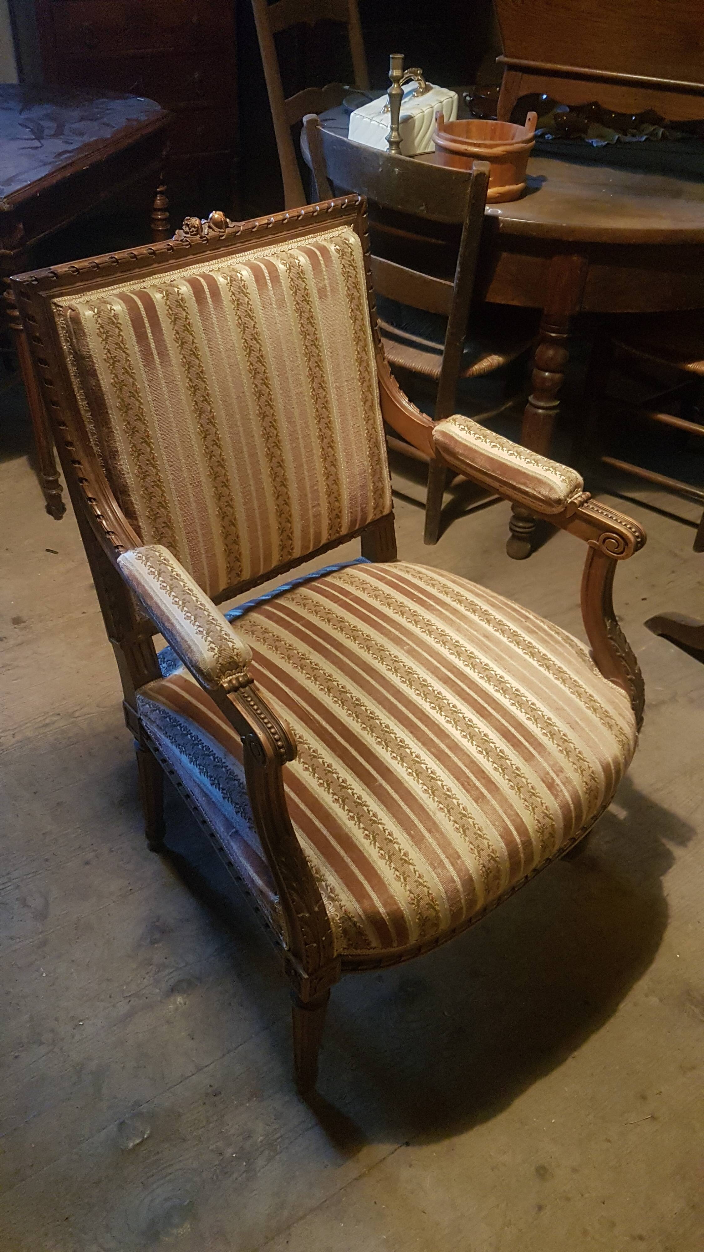 Two Louis XVI armchairs