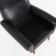 Black leather armchair, Danish design, 1970s, production: Denmark