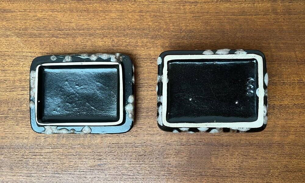 West German pottery box, fat lava WGP from the mid-century with lid, 1960s.