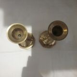 2 brass candle holders