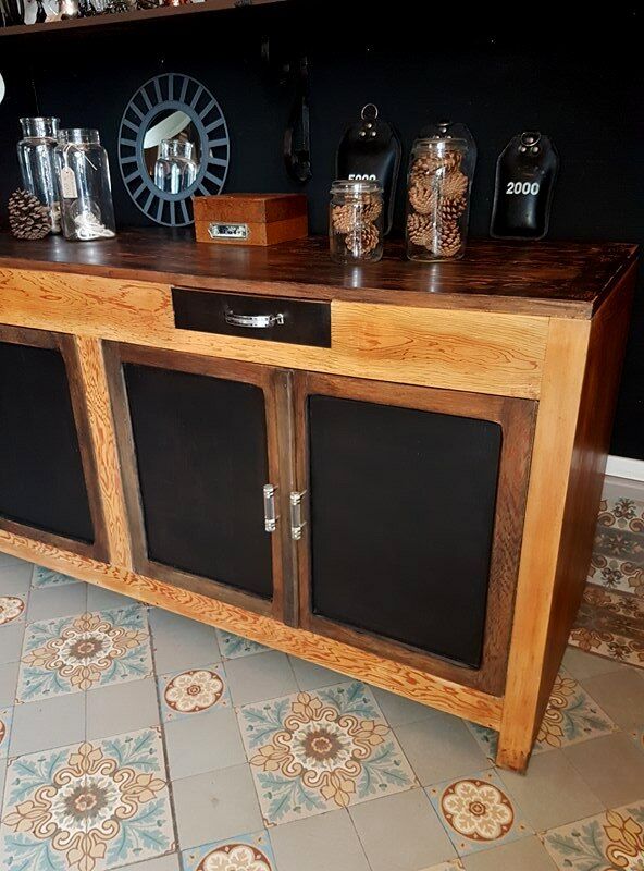 Ancien Buffet Meuble comptoir 2 faces Type Ilot.
