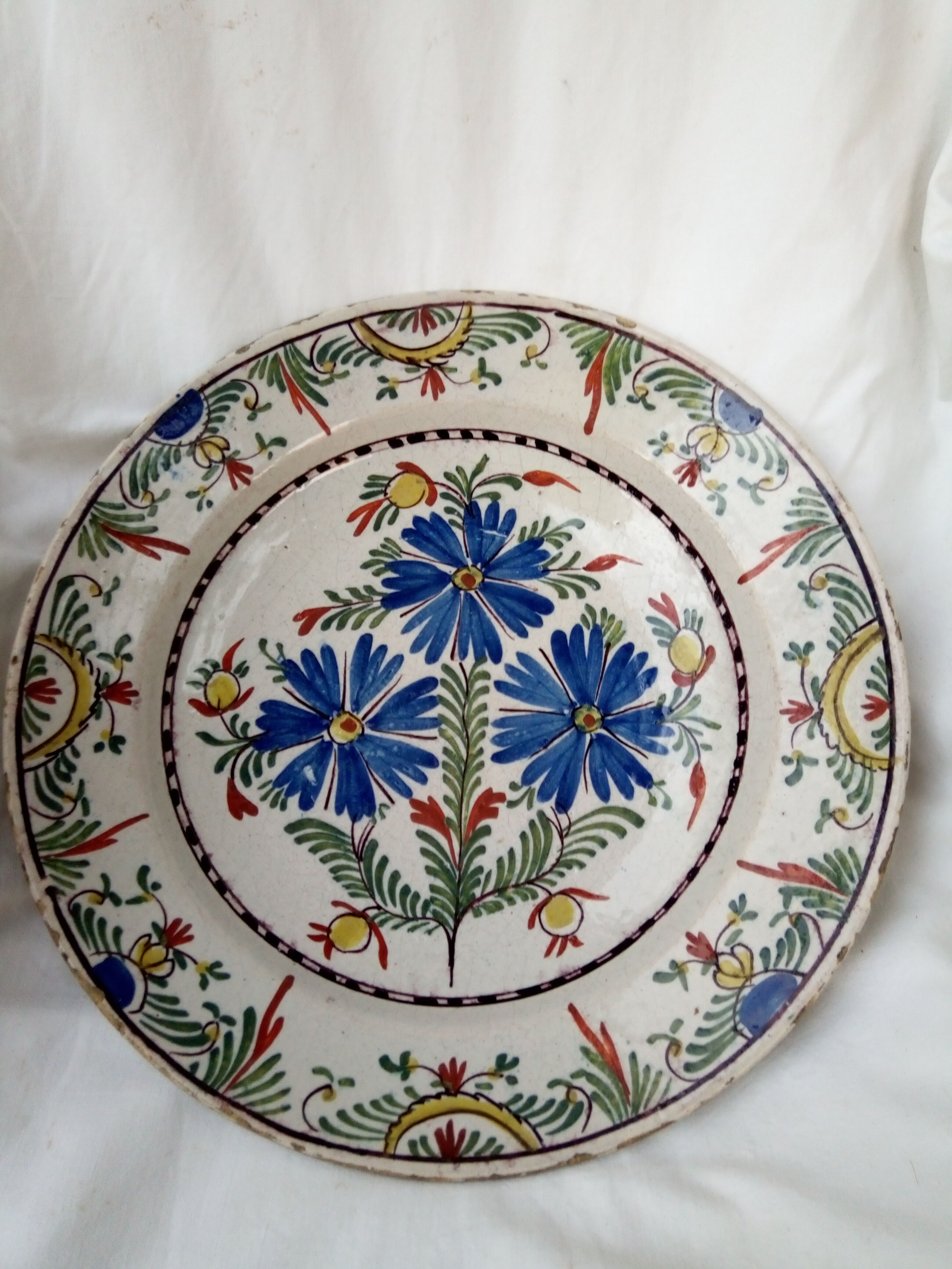 Former earthenware dish from northern France, Late 18th, early 19th century