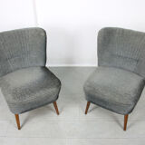 Fauteuils art déco en bleu