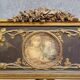 Louis XVI style trumeau mirror in wood and gilded stucco circa 1880
