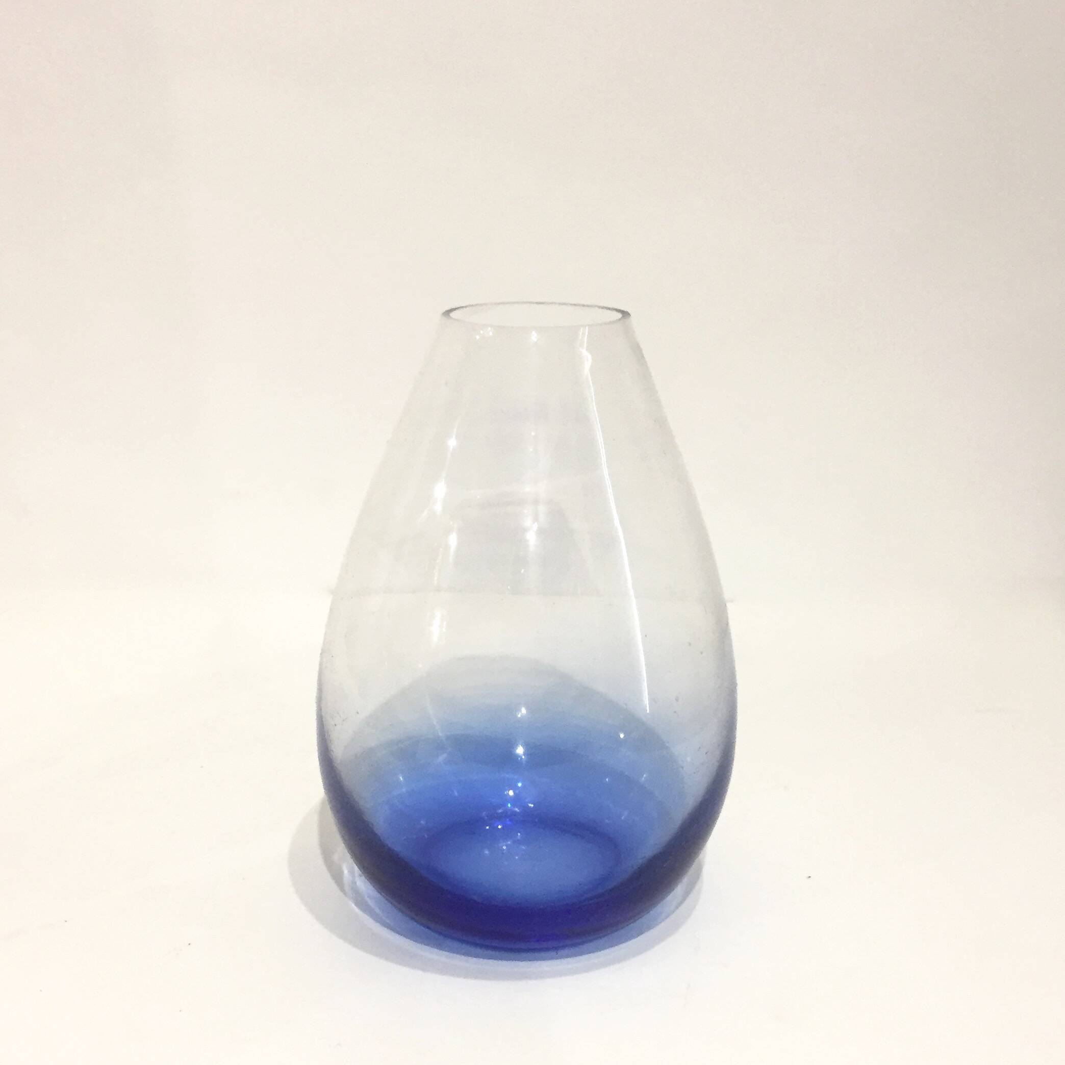 Blue glass vase