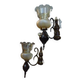 Lot 2 vintage wall lamps