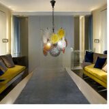 Murano Glass Disc Snowflake Chandelier 1960’s