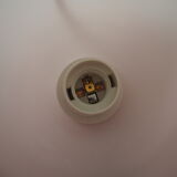 White opaline suspension and aged brass rim