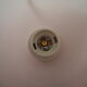 White opaline suspension and aged brass rim