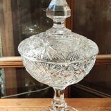 Antique cut crystal candy/sugar bowl