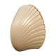 Lampe coquille Saint Jacques en fibre de verre design Michèle Mahé, des années 60