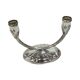 Art Deco two-arm candlestick, silver-plated, 1920s/1930s.