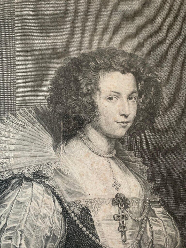 A. Van Dock, portrait of Maria Louissa De Tassis, engraving by C. Vermeulen, seventeenth century