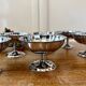 Lot de 6 coupes à dessert vintage en inox