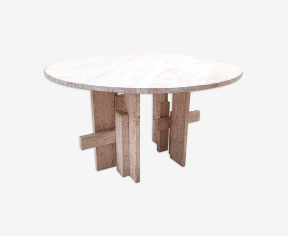 Mid Century Modern Travertine Dining Table Selency Mid Century Modern Travertine Dining, Mid Century Modern Travertine Coffee Table