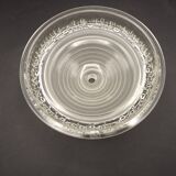 Signed EZAN France Frosted & Clear Glass Icicle Shades - Art Deco Lighting