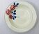 Vintage hollow round dish décor flowers HBCM pink red