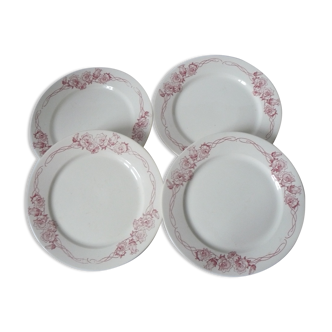 Lot de 4 assiettes plates Terre de Fer  modèle Palerme  de Sarreguemines