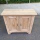 Vintage shallow Parisian sideboard renovated in solid oak 1950.
