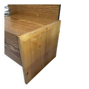2 pine wood bedside table 1970 design