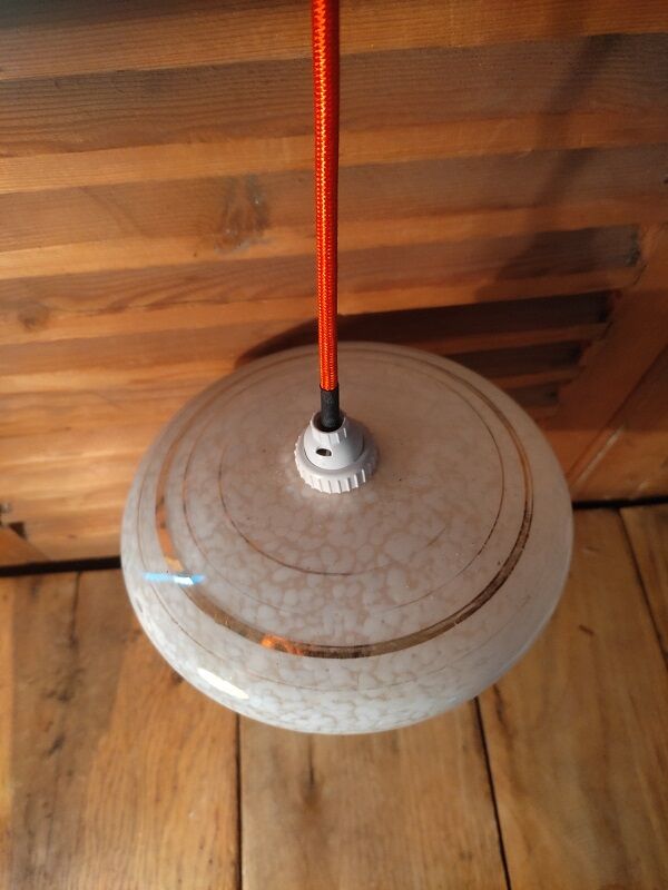 Suspension lampshade corole glass Clichy porcelain dp 122209