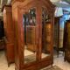 Wardrobe with pediment late nineteenth with Louis XVI style mirrors