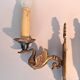Pair of gilt bronze wall sconces by Maison Lucien Gau, Paris. Circa 1960.