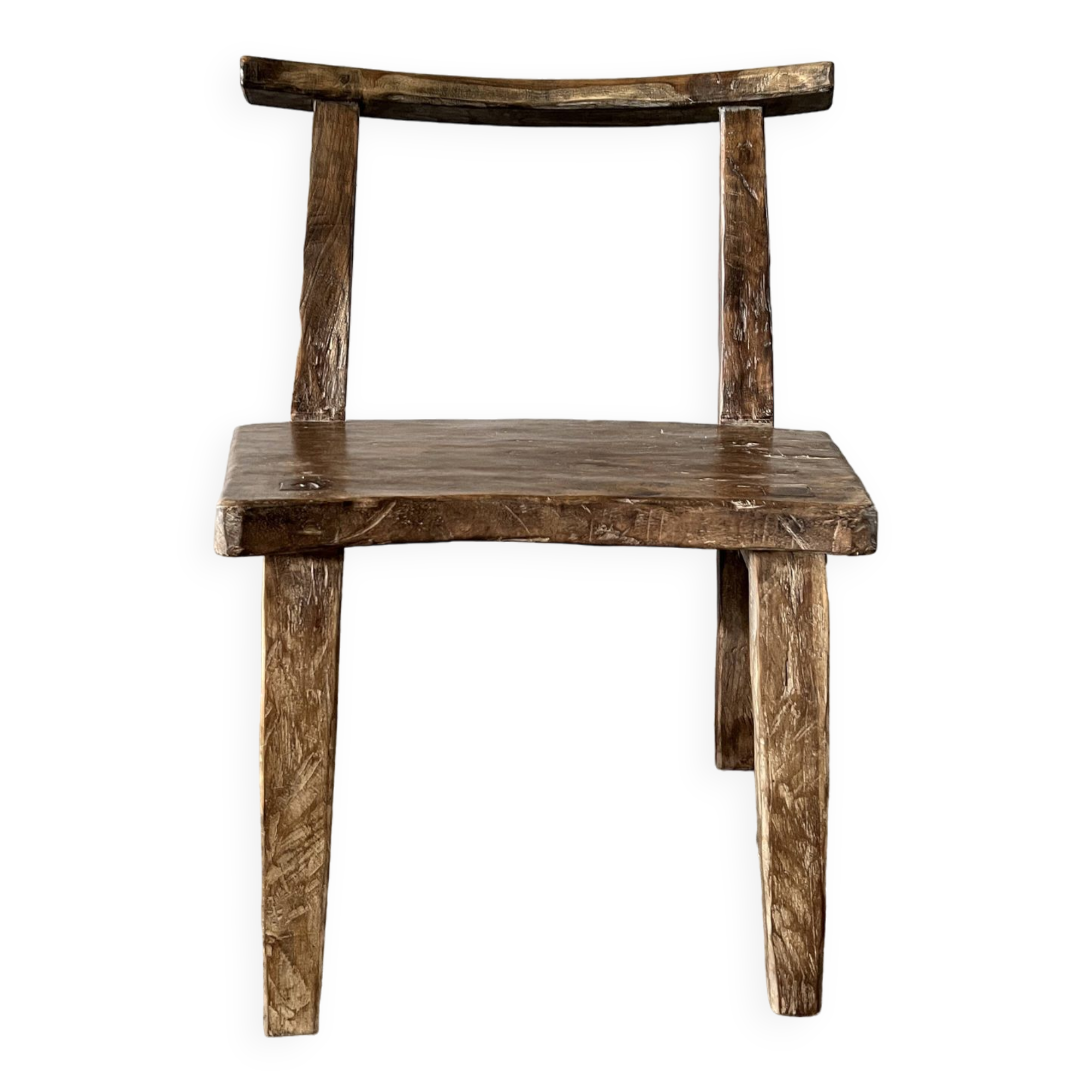 Large old teak chair or armchair H84 L60