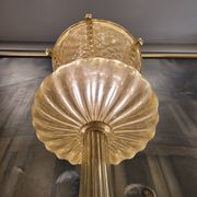 Magpie lamp, Murano crystal and gold powder, Barovier & Toso, 50's