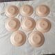 8 assiettes creuses Digoin Sarreguemines rose pourpre décor 9181