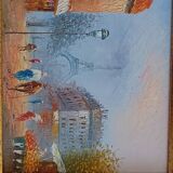 Oil on canvas eifel tower caroline burnett
