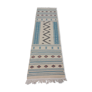tapis couloir kilim blanc