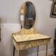 Coiffeuse Art Déco en bois, Italie années 1950