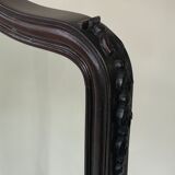 Art nouveau mahogany and glass concertina screen