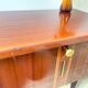 Vintage wood and brass bedside table, 1950s
