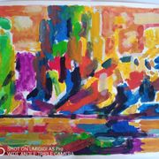 Pierre Lacroux (1909-1993) Gouache on paper 24 x 32 cm - dated 1989