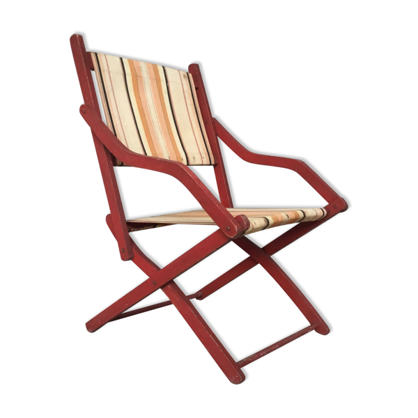 Chaise de plage pliante type transat vintage - 1960 — Beyit