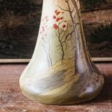 Legras enamelled glass soliflore vase