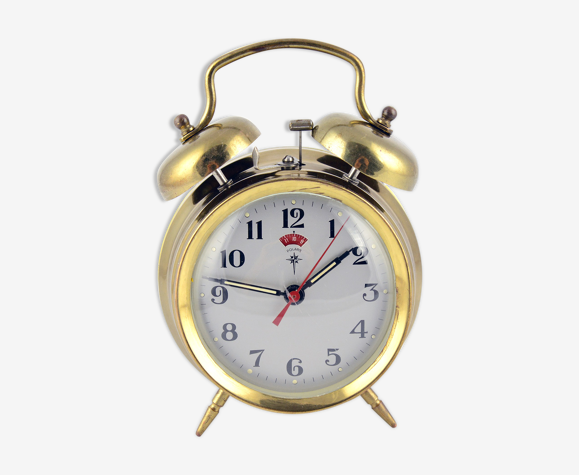 Polaris Mechanical Brass Alarm Clock, Brass Alarm Clock