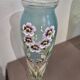 Vase verre et émail fleurs vers 1900