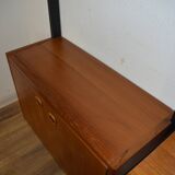 Scandinavian teak wall bookcase