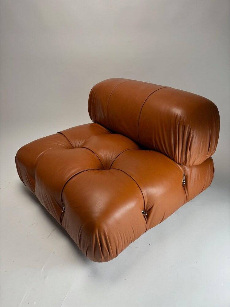 Camaleonda Lounge Chairs in Cognac Leather by Mario Bellini for B&B Italia, 1973, Set of 2