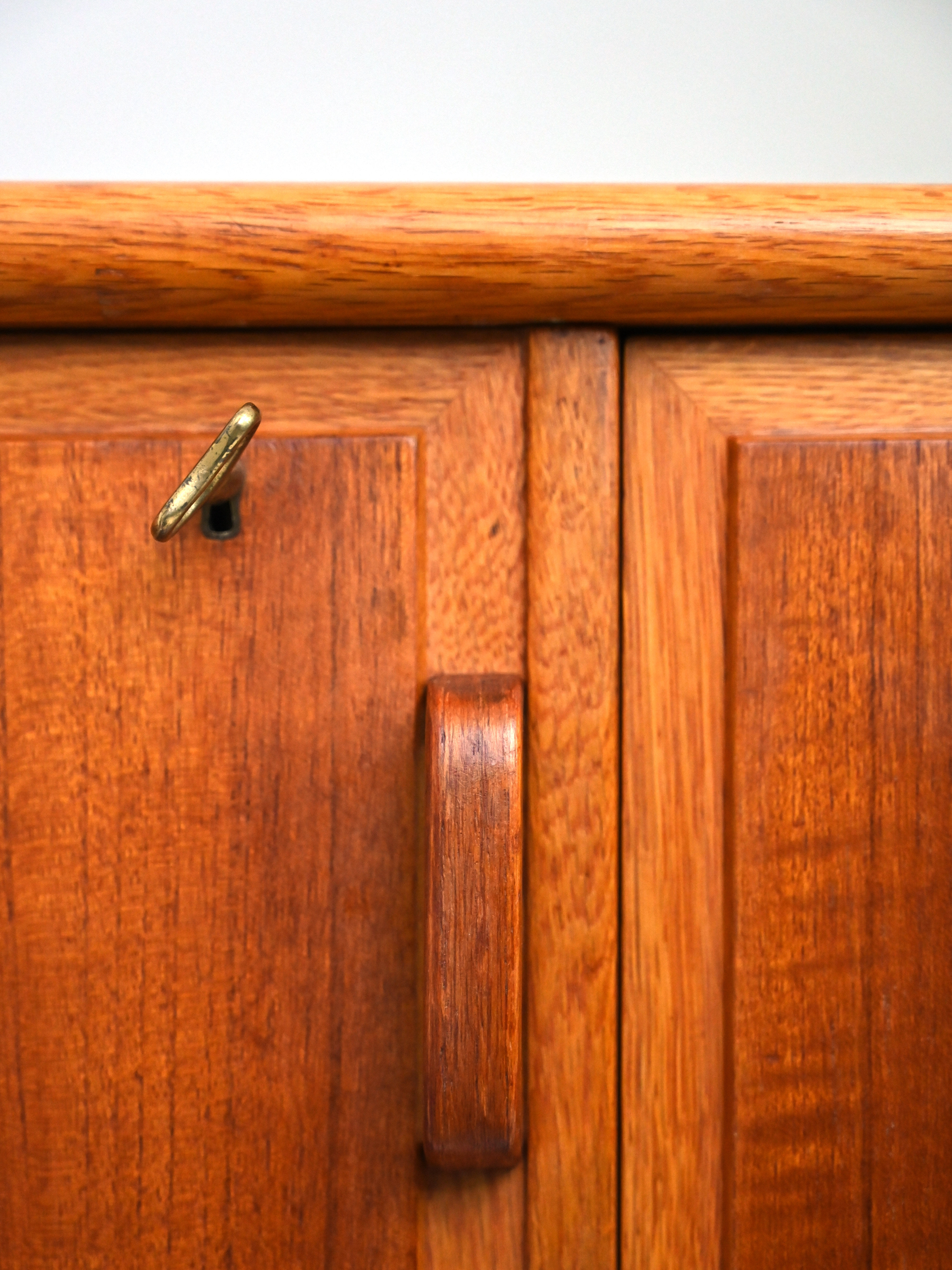Scandinavian teak highboard with drawers