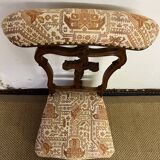 Chaise Prie-Dieu ancien en bois sculpté
